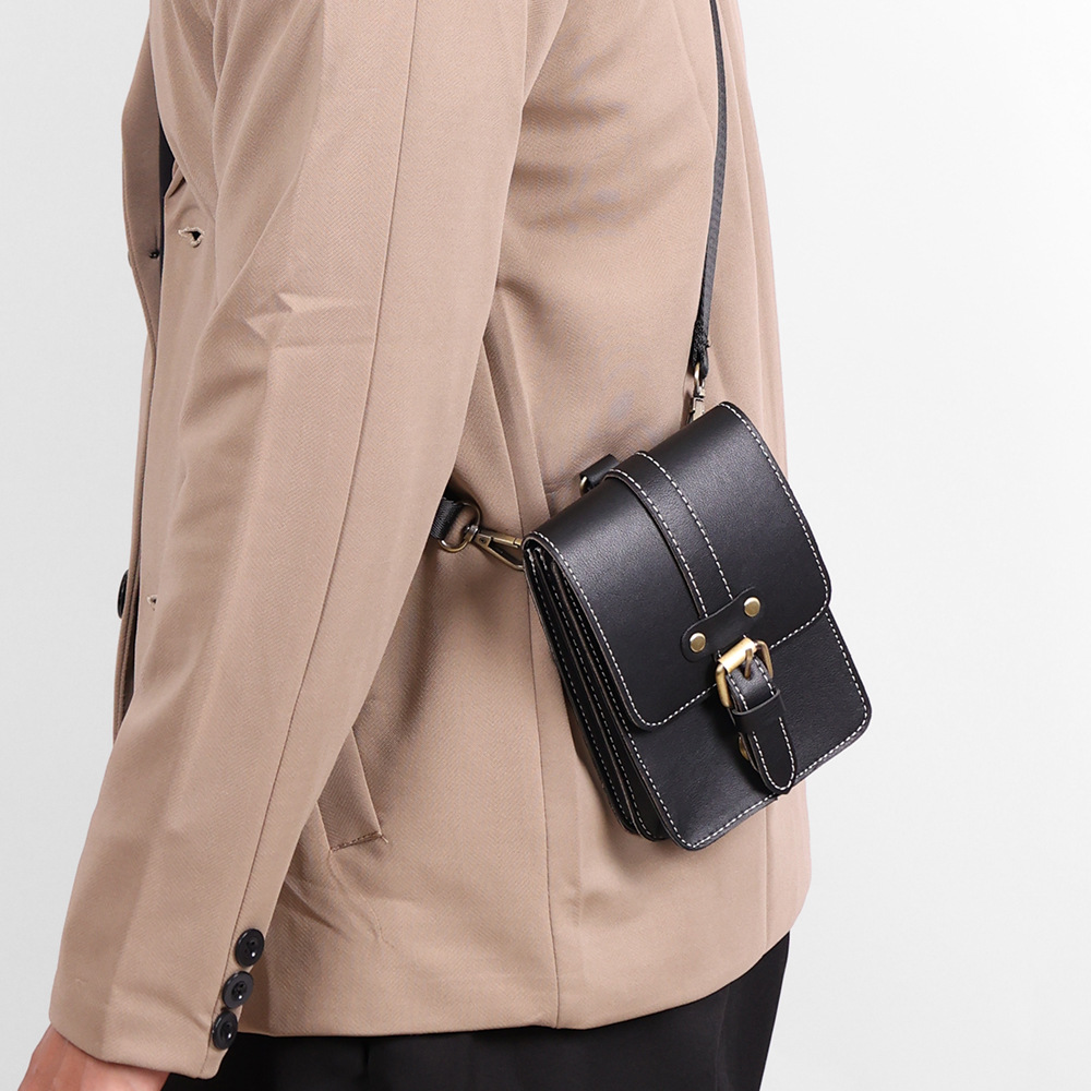 Mini Retro Crossbody Bag For Men Shoulder Bags Trendy Chain Womens Man Hand Bag Simple Lady High Quality Phone Bag Elegance Ladies PU Wallet Bag DZD24