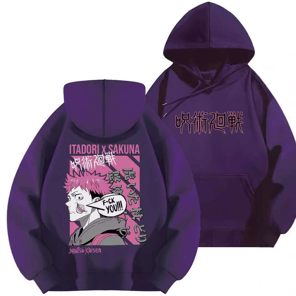 Cross Border Japanese Manga Spell Battle Hoodie For Autumn And Winter, Men's And Women's Long Sleeve Hoodie fashion