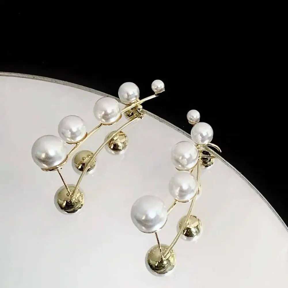 Climbing Clip on Earrings for Women White Imitation Pearl Ear Cuff Earring Wedding Fashion Jewelry Girls GiftX240913
