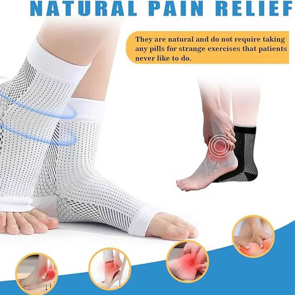 1Pair Neuropathy Socks Ankle Protector Anti Fatigue Compression Foot Sleeve Support Brace Socks Exercise Sports Protective Gear Y240914