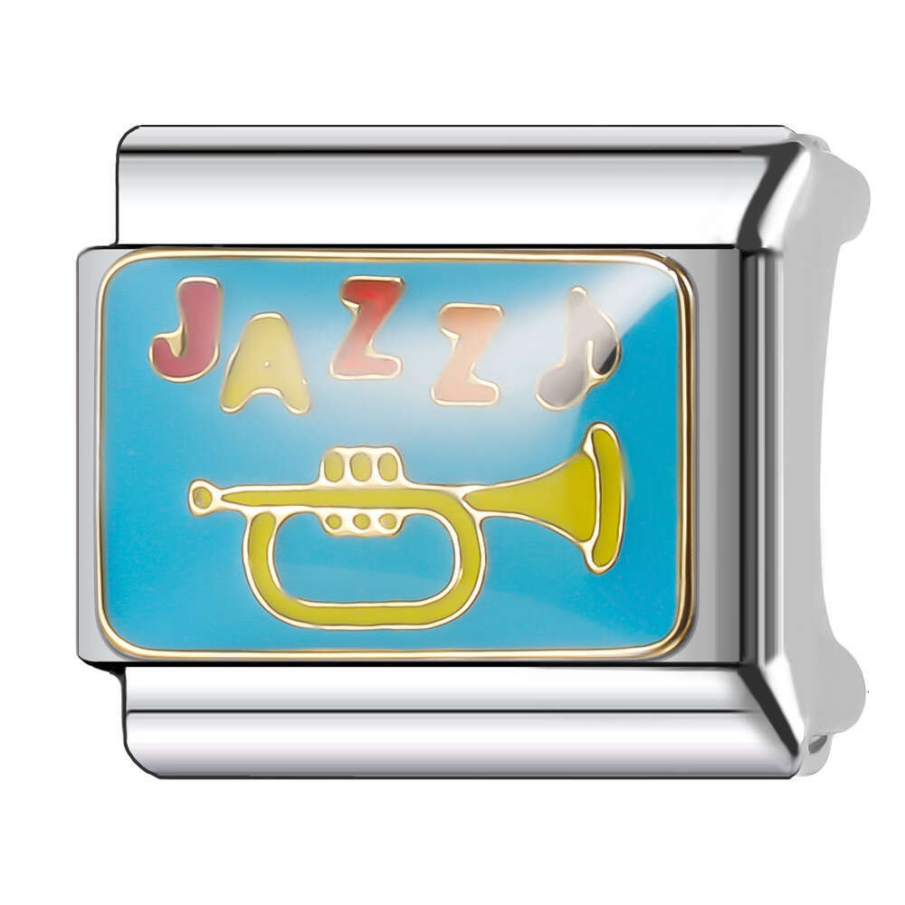 New Women's Gift Colorful Sport Bead Italian Charms Links Bangle Beads Fit 9mm Stainless Steel Bracelet Making DIY For Women Fashion Jewelry