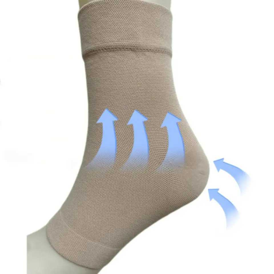 1Pc Elastic Gel Heel Pads Protective Sleeve Breathable Soft Ankle Support Gel Padding Heel Cushion Heel Protective Sock Running Y240913