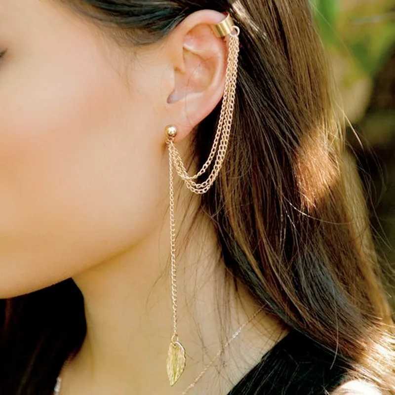 New Hiphop Style Fashion Punk Rock Ear Clip Cuff Wrap Earrings No piercing-Clip On Earring Statement Jewelry Ear ClipX240913