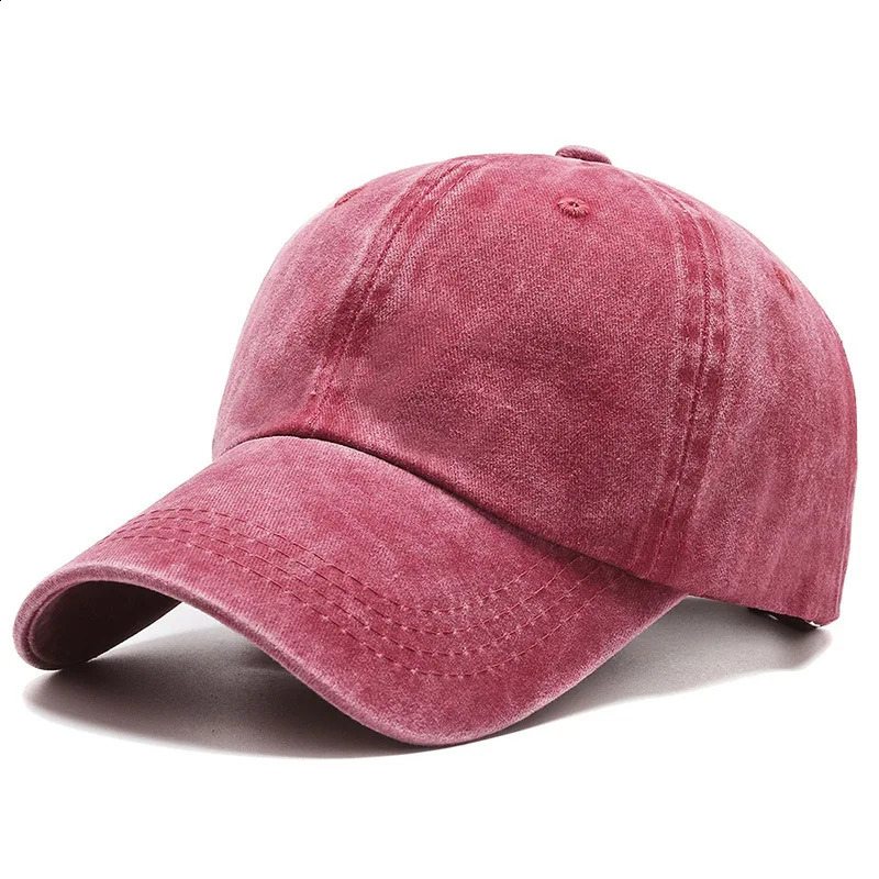 Versatile Solid Color Washed Light Plate Hat Men and Womens Casual Sports Baseball Spring Summer Sun Protection 240906