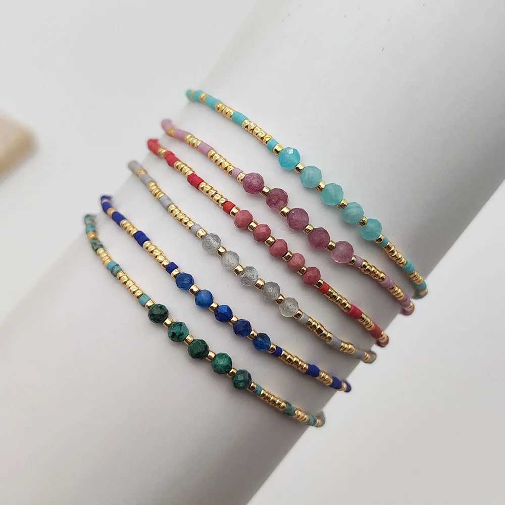 HERLOOK 2023 Miyuki Delica Bead Bracelet Natural Stone Dainty Bracelet Boho Jewelry Womens String Pulseras Mujer W240913