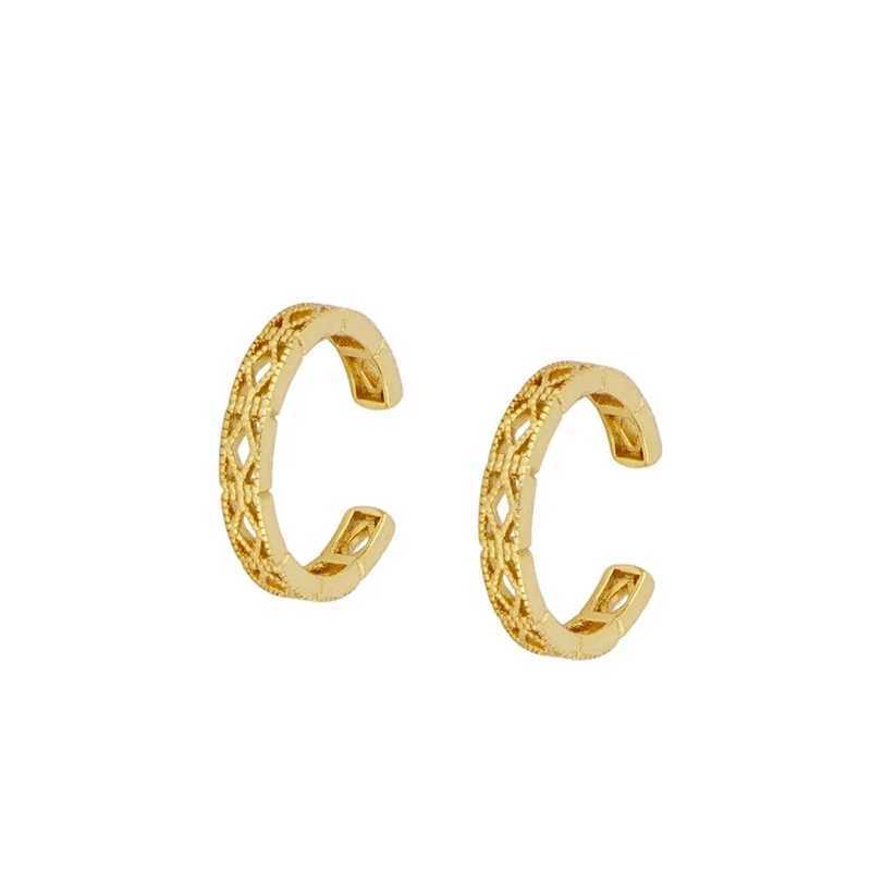 KEYOUNUO Gold Filled Silver Color Cartilage Madrid Ear Cuffs Earrings For Women Golden Clip Earring Party Jewelry WholesaleX240913