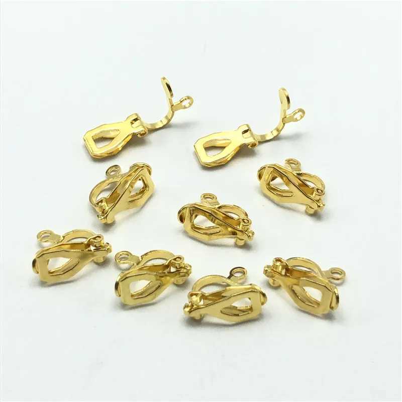 JunKang 20pcs non-pierced metal ear clip DIY earrings for jewelry making handmade accessories wholesaleX240913