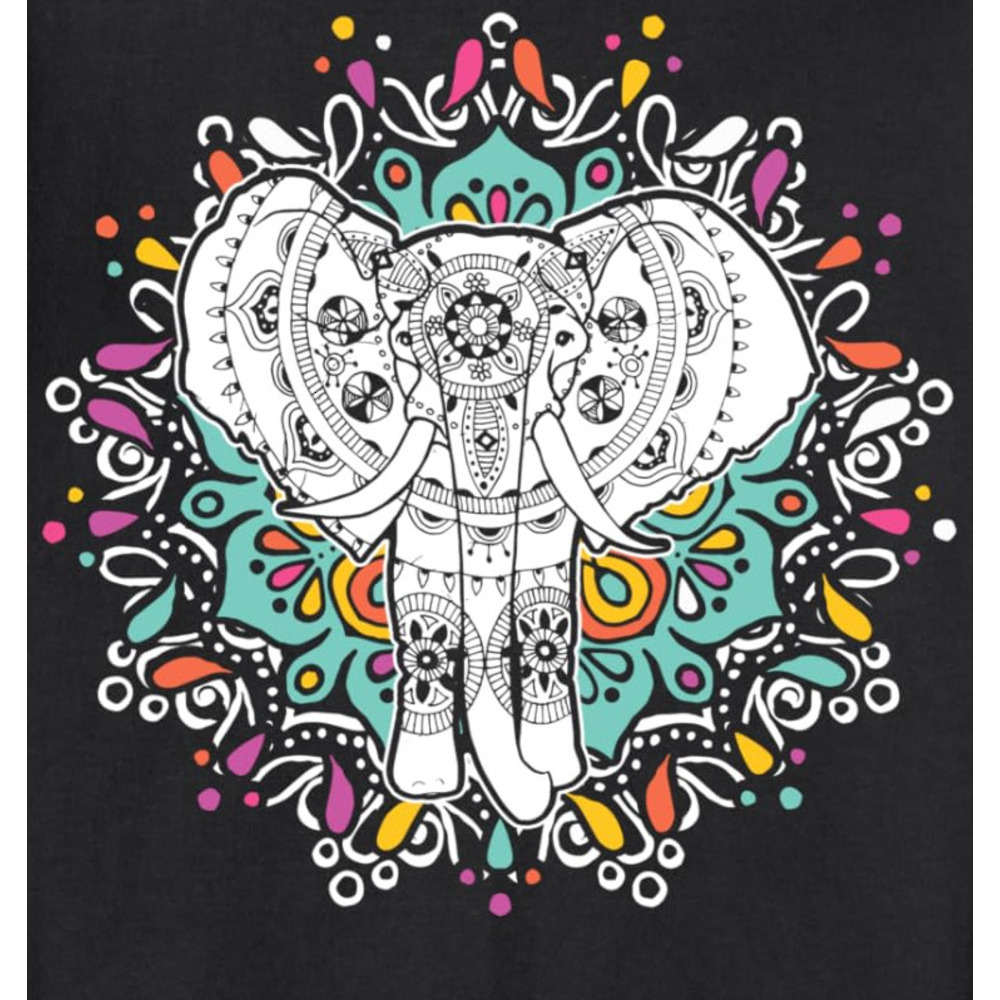 Long Sleeve Shirts for Men sweatshirt Elephant Henna Stylish Artistic Wildlilfe Gift Sweatshirt Tee Streetwear Casual tops clothes