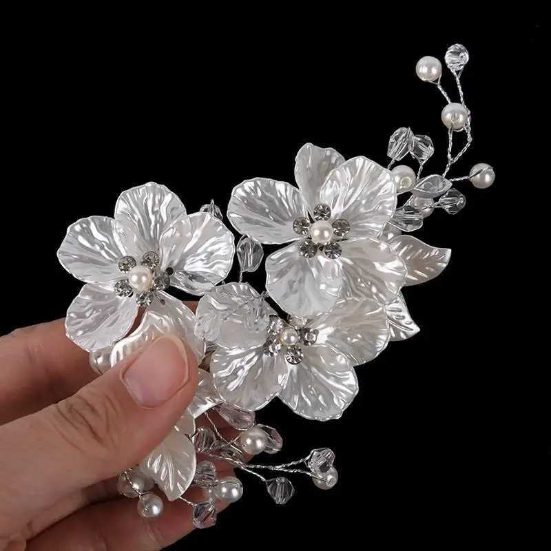 Bridal Crystal Pearl Flower Hair Clip Floral Style Barrette Bride Hair Jewelry Bridesmaid Wedding Hair AccessoriesX240913