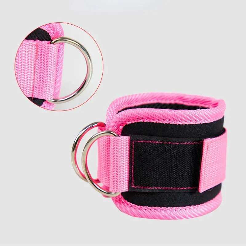 Gym Ankle Straps Double D-Ring Adjustable Neoprene Padded Cuffs Ankle Weight Leg Training Brace Support Sport Safety Abductors Y240914