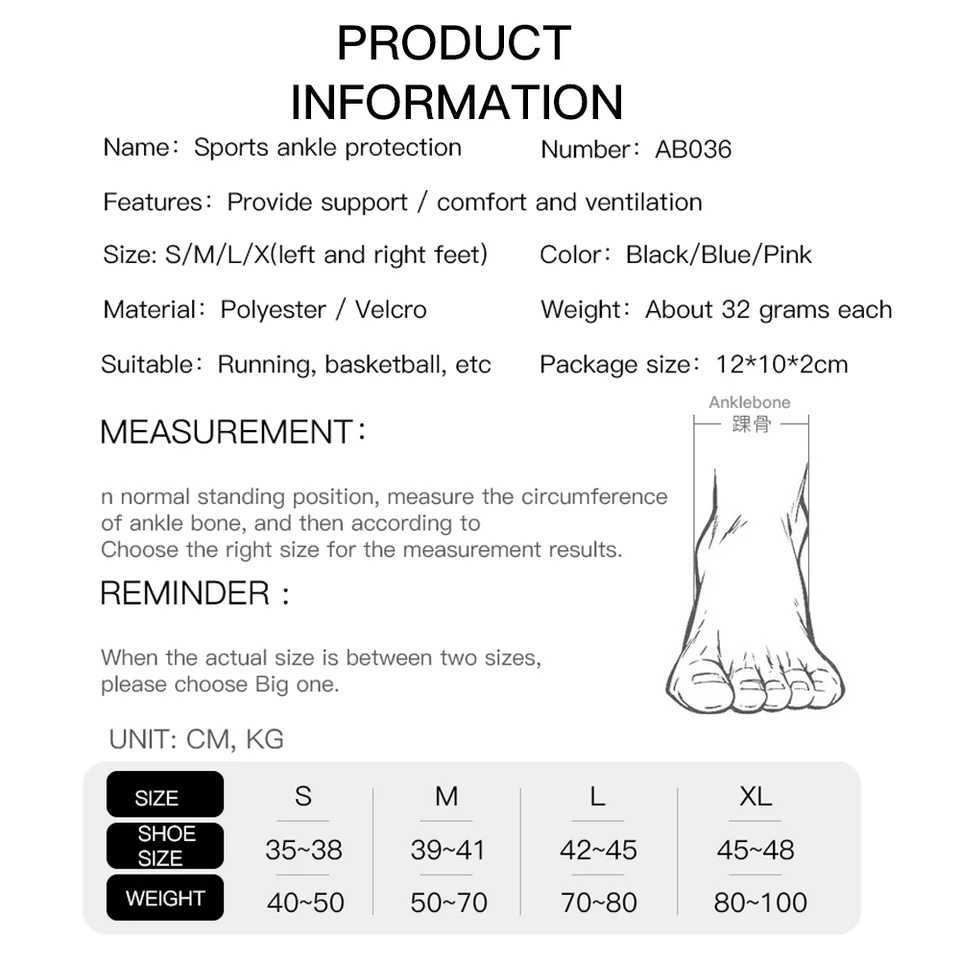 Ankle Support Elastic Breathable Sport Ankle Brace Tobillera Fitness Adjustable Compression Ankle Protectors Football Y240913