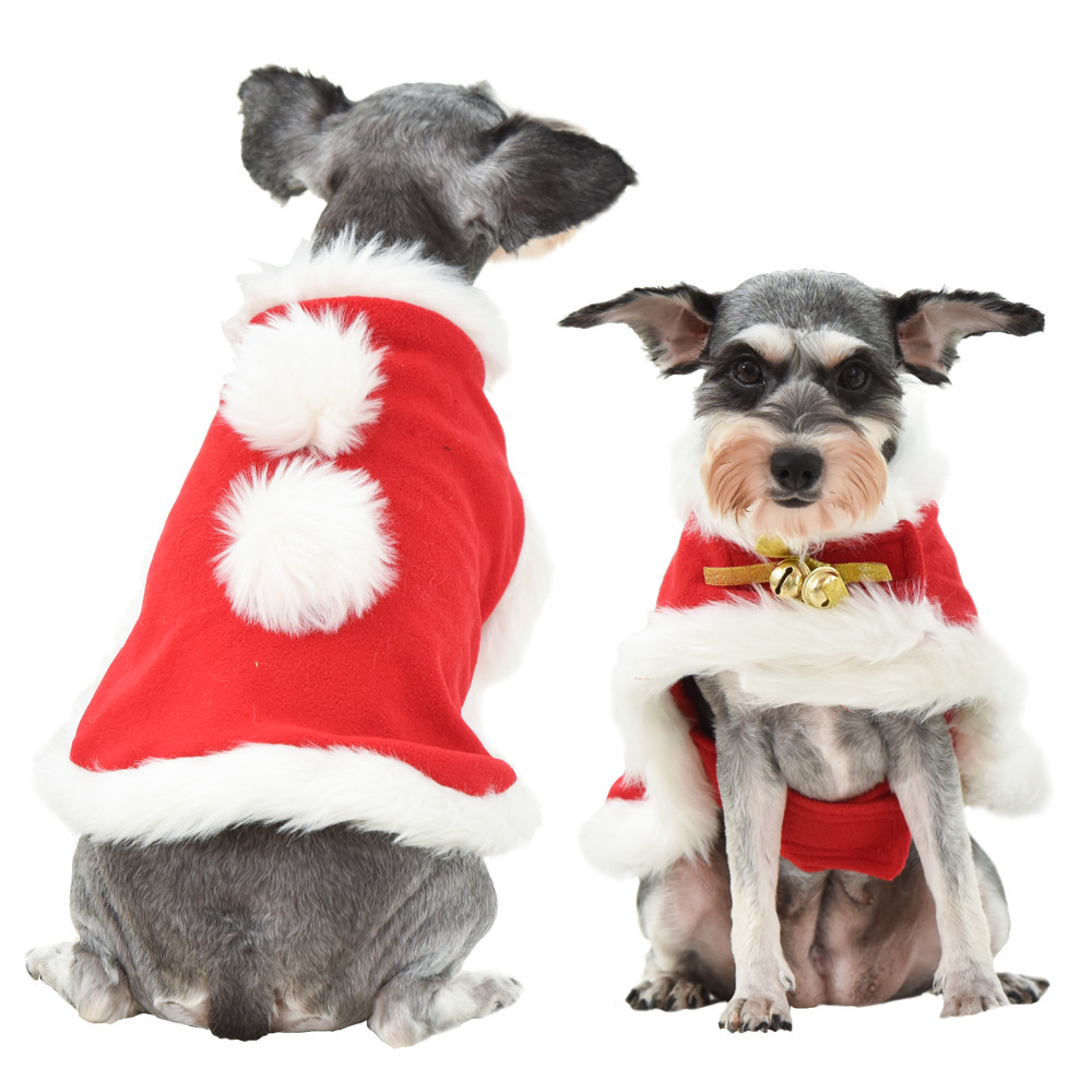Christmas Headbands Girl Capes Stretchy Funny Hat Costumes Clothes with Bowtie Dog Outfit for Small Dogs Cats Puppy Free shipping