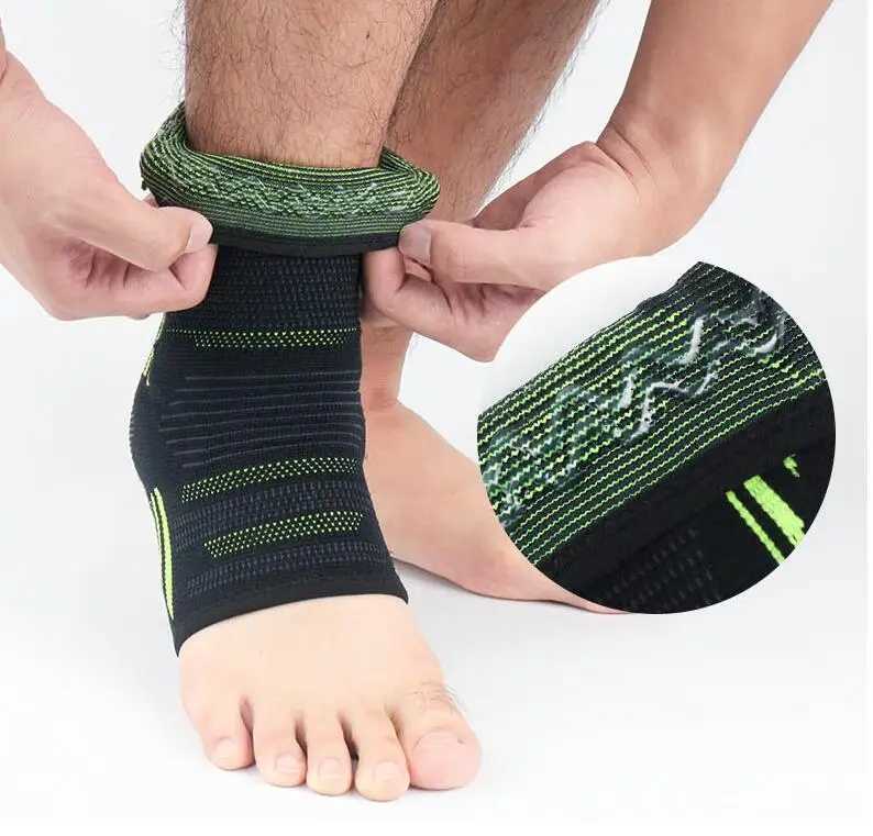 New Mens Ankle Silicone Protection Support Running Football Joints Protection Foot Elastic Ankle Brace Band Guard Sport Safety Y240913