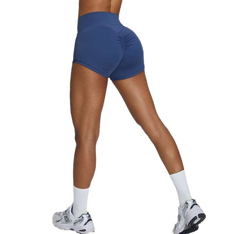 Honey Peach Hip Lifting Yoga Womens High Waist Folded Tight Fitness Quick Dried 3/4 Sports Shorts Workout Clothe Woman Yoga Top Womens Workout Clothe