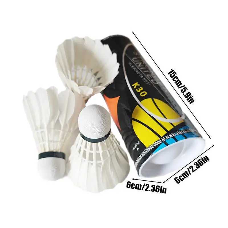 3pcs Kawasaki Badminton Shuttlecock King Duck Feather Shuttlecocks White Training Ball Shuttlecock High Speed Badminton Balls Y240912