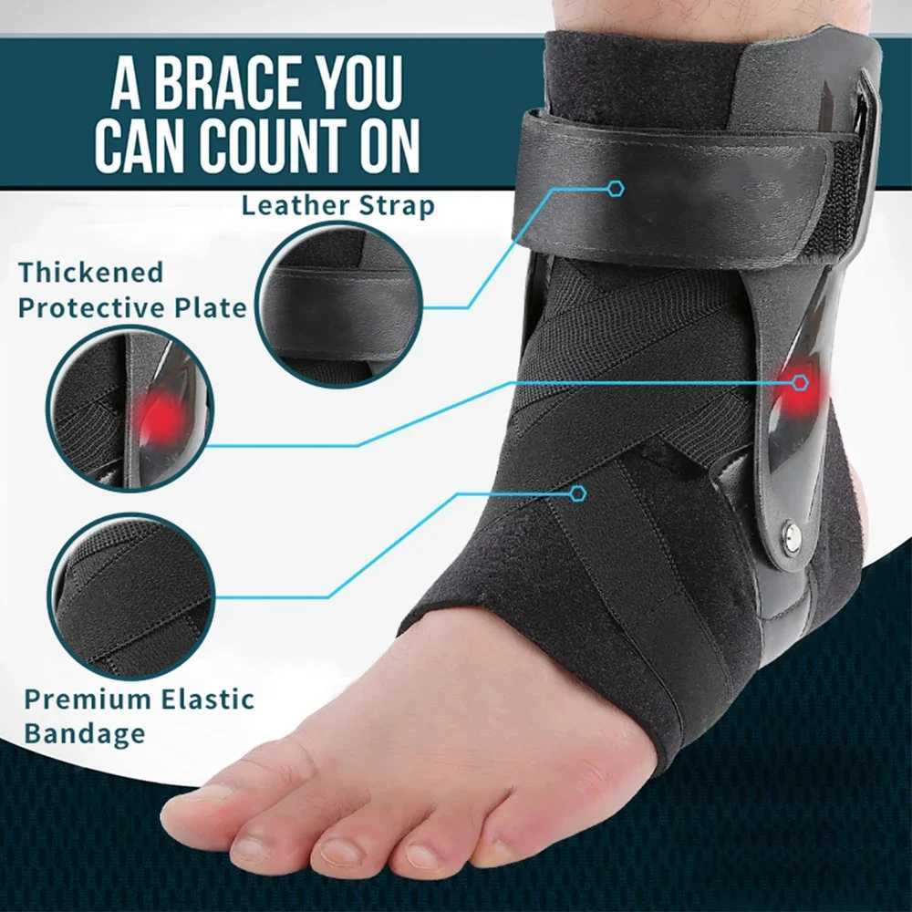 1 Piece Ankle Brace Support Adjustable Bandage Sports Foot Anklet Wrap Elastic Splint for Guard Sprains Injury Protector Unisex Y240913
