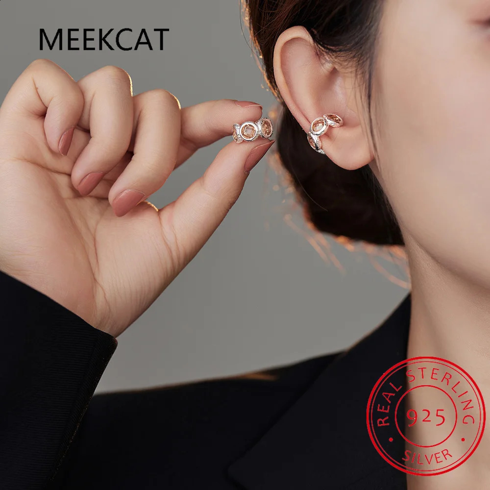 Womens 925 sterling silver round amethyst earrings clip on earrings for mom daughter party jewelry DS3932 240913