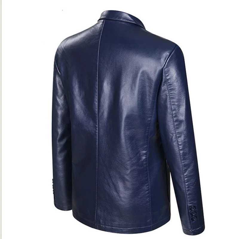 New Fashion Leather Jackets Mens Jacket Button Outwear Mens Coats 2024 Spring Autumn PU Jacket Coat Plus Size 5XL 6XL 7XLX240913