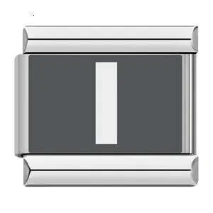 Laser engraved 26 English letters module stainless steel bracelet Italian Bracelet Italian Charm Bracelet Fit 9mm Bracelet Jewelry DIY Making Gifts