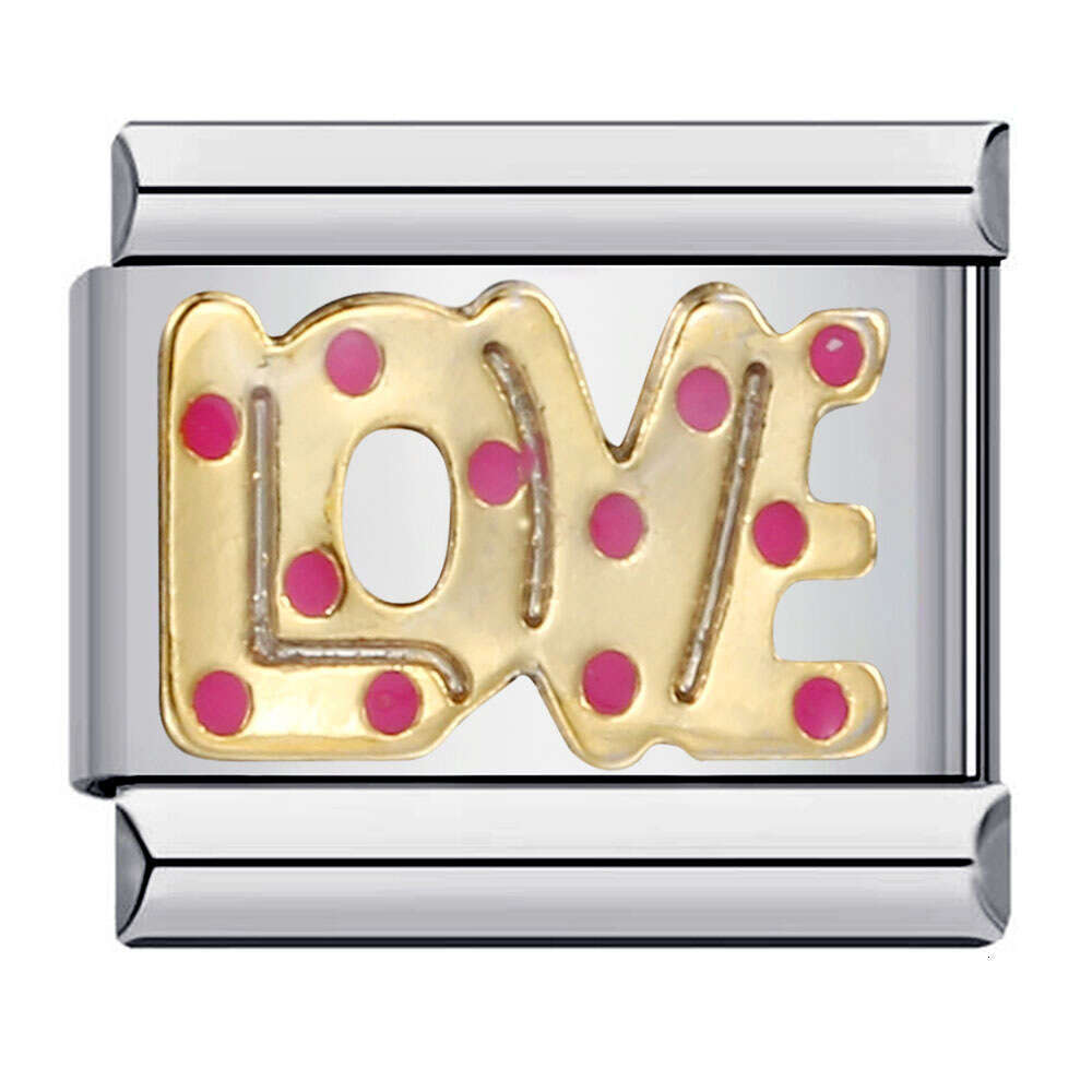 Family Elements DIY Welding enamel Italian charms Bracelet Accessories Italian Charm Links Stainless Steel Fit 9Mm Bracelet Jewelry DIY Making Gifts