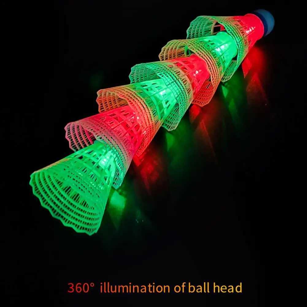 Glow-in-the-dark Badminton Colorful Led Badminton Shuttlecocks Set for Indoor/outdoor Sports Activities for Children Y240912