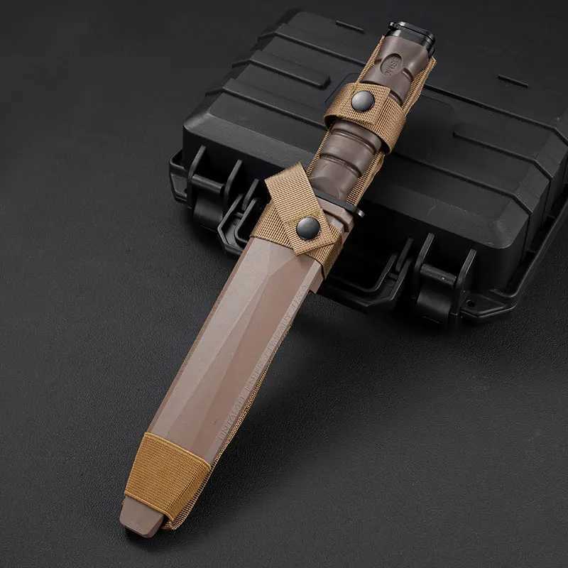 Outdoor multi-purpose military tactical knife EDC portable fixed blade field self-defense hunting knife survival knife W240913
