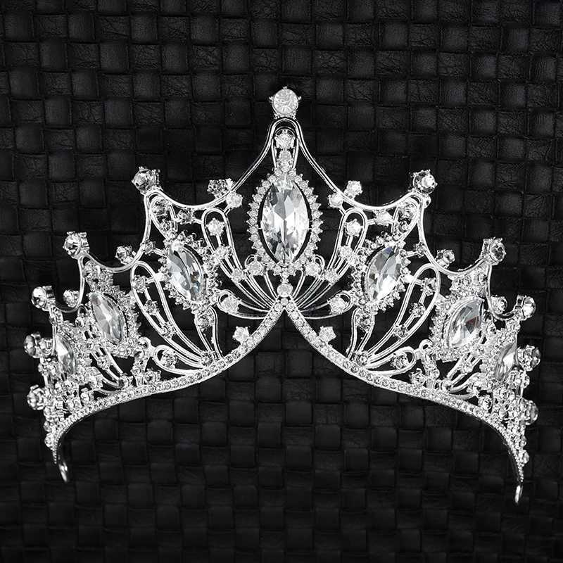 Crystal Bridal Crowns Tiaras Exquisite Dazzling Baroque Wedding Headband Hair Jewelry Accessories Women Rhinestone HeadwearX240913