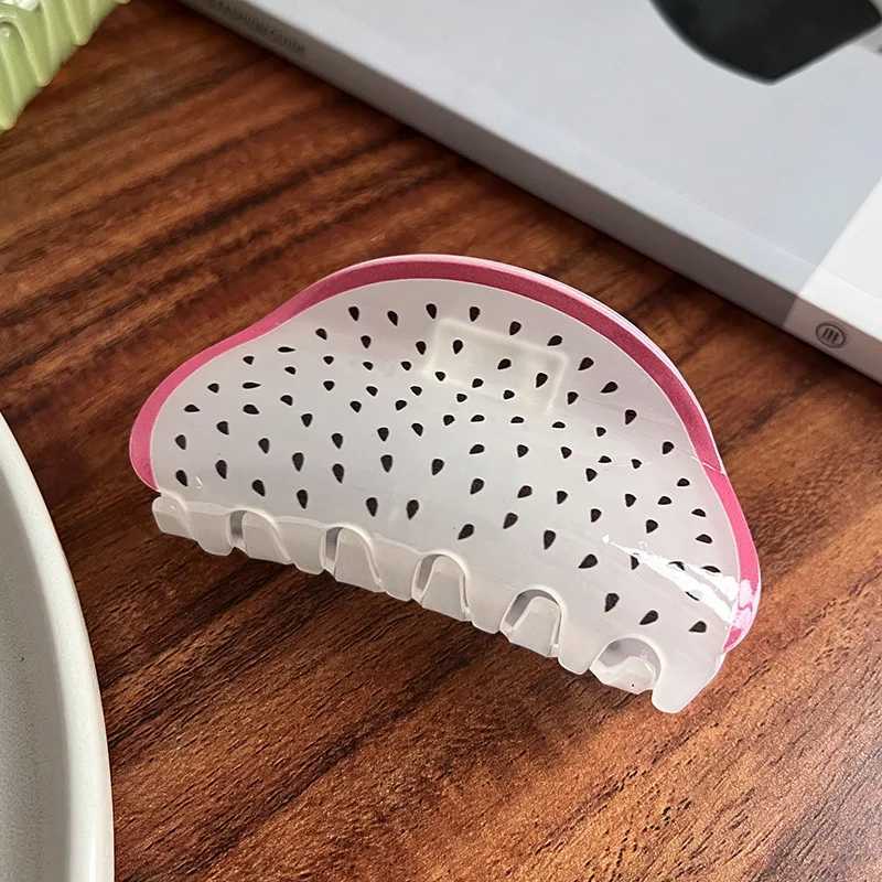 Summer Fruit Acrylic Claw Clip Hairpin Watermelon Orange Hair Clip for Women Girls Colorful Cute Crab Hair Clip Hair AccessoriesX240912