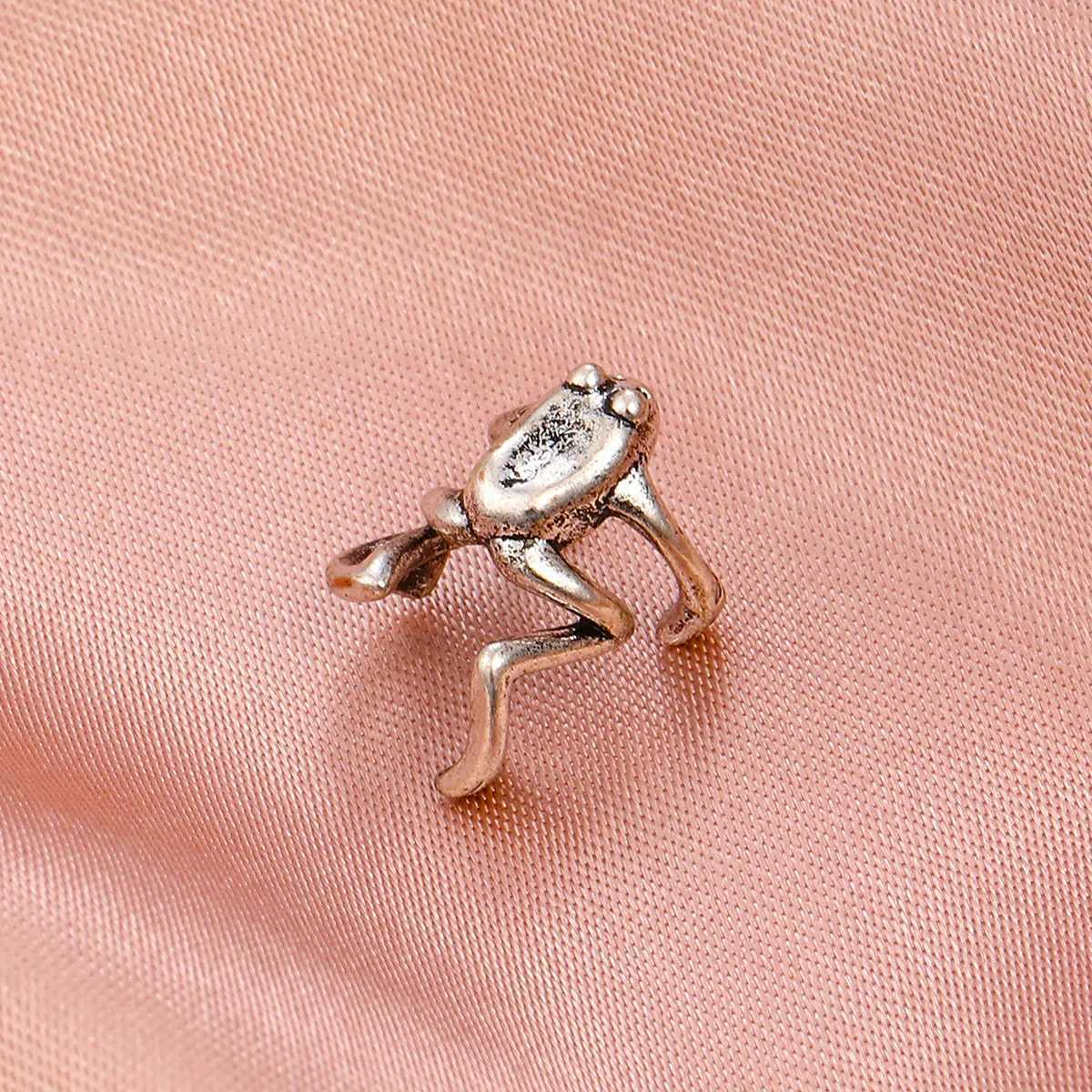 Personality Multicolor Frog Ear Cuffs Clip Earrings For Women Cute Animal No Piercing Earring Punk Jewelry GiftsX240913