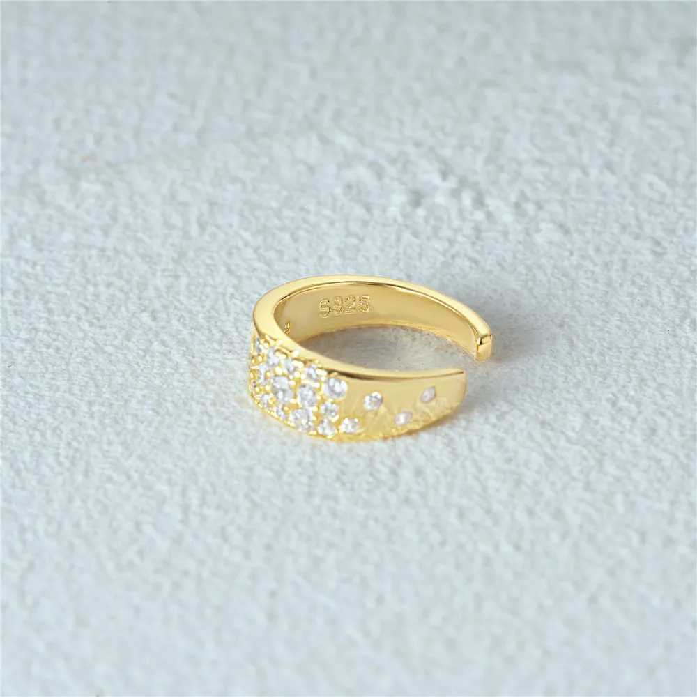 BOAKO 925 Sterling Silver Classic Simple Crystal Inlay Ear Cuff None Piericed C-shaped Earrings For Women Ohrringe Silber 925X240913