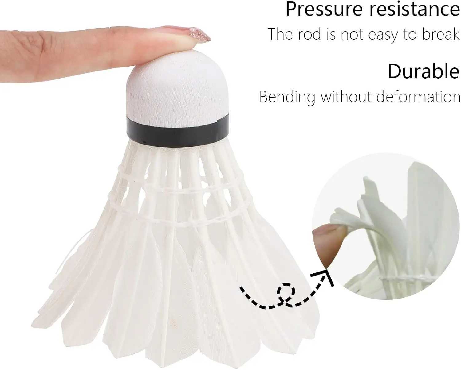 Badminton Shuttlecocks 12 Pcs Professional Duck Feather Durable Training Badminton Balls Feather Ball with Great Stability Y240912