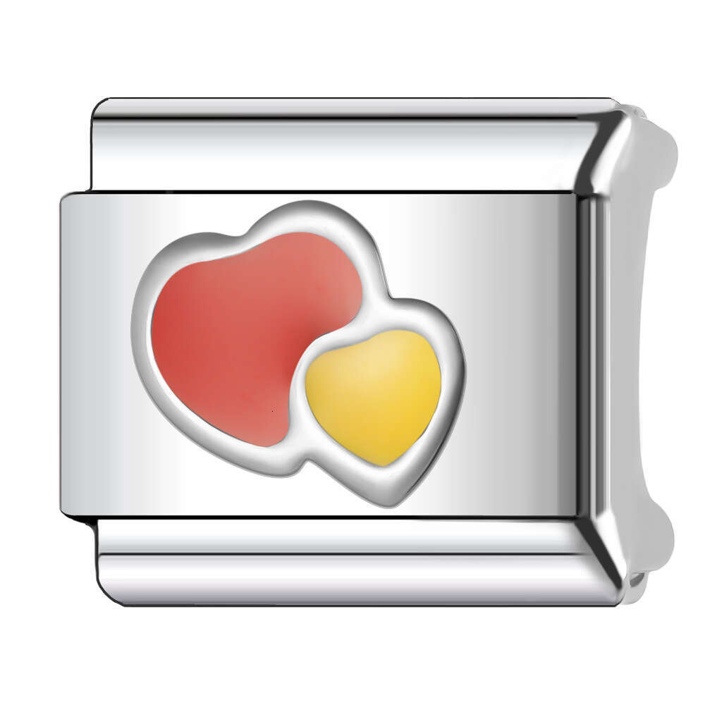 New Women's Gift flower Bead Italian Charms Links Bangle Beads Fit 9mm Stainless Steel Bracelet Making DIY For Women Fashion Jewelry