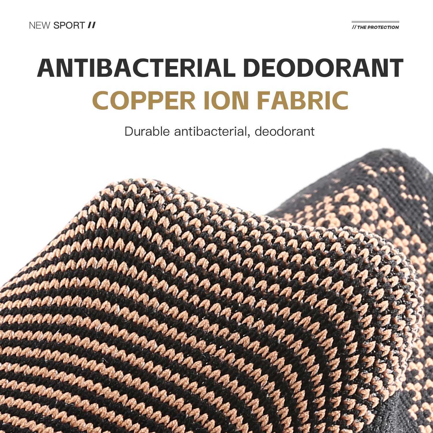 1Pcs Copper Ankle BraceInfused Ankle Support Compression Sleeve for Men Womenfor Foot PainSprained AnkleRecoverysports Y240913