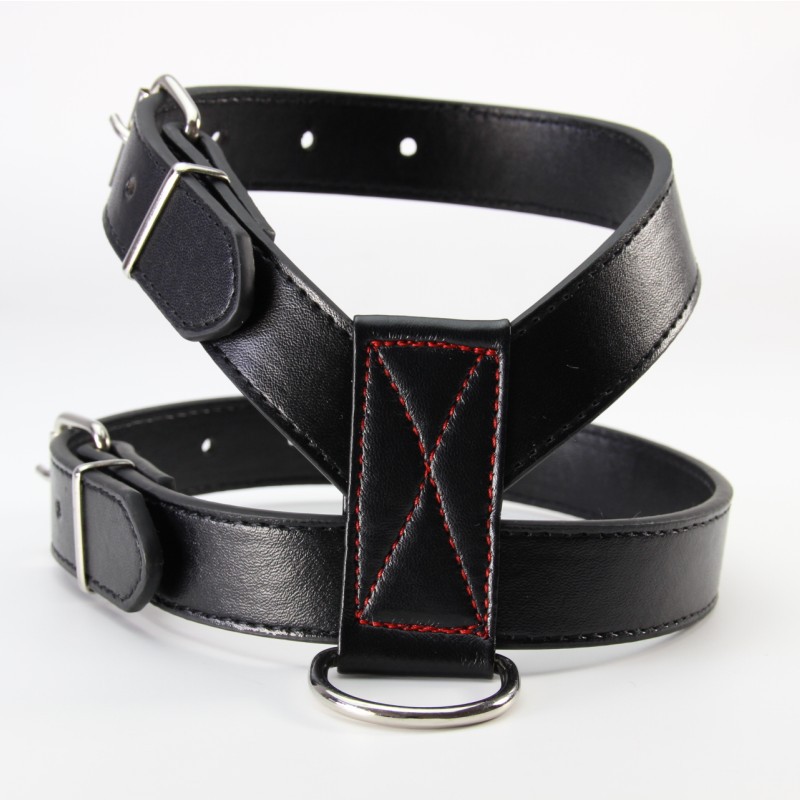 Black leash chest strap for walking dogs with anti-stray K-word pet collar accessories for medium and large dogs