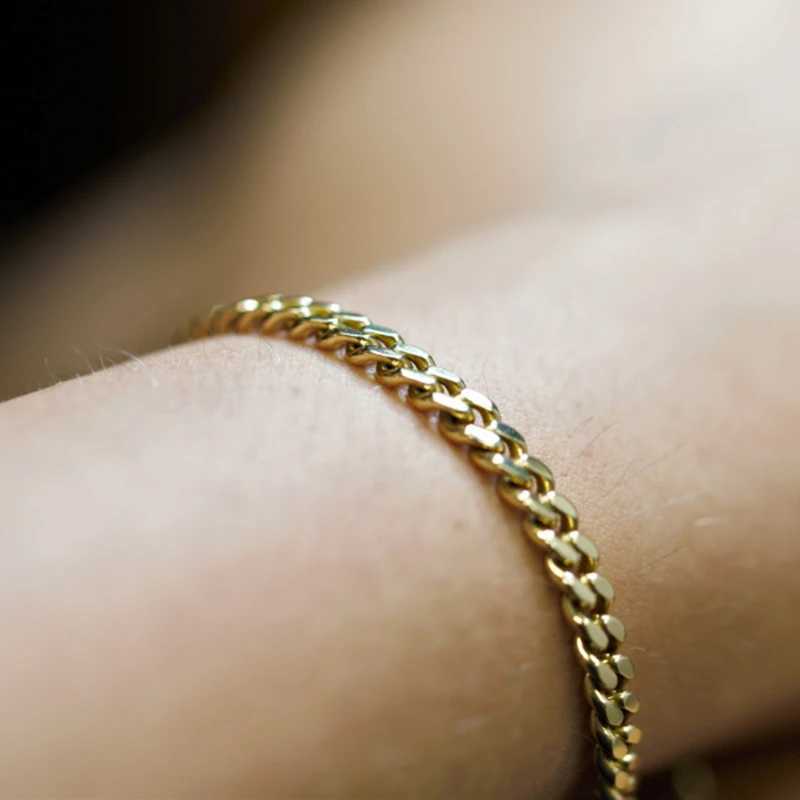 Vnox Basic 3/5/7/9/11mm Wide Curb Cuban Link Chain Bracelets for Men Women Jewelry Anti Allergy Stainless Steel Wristband GiftsX240913