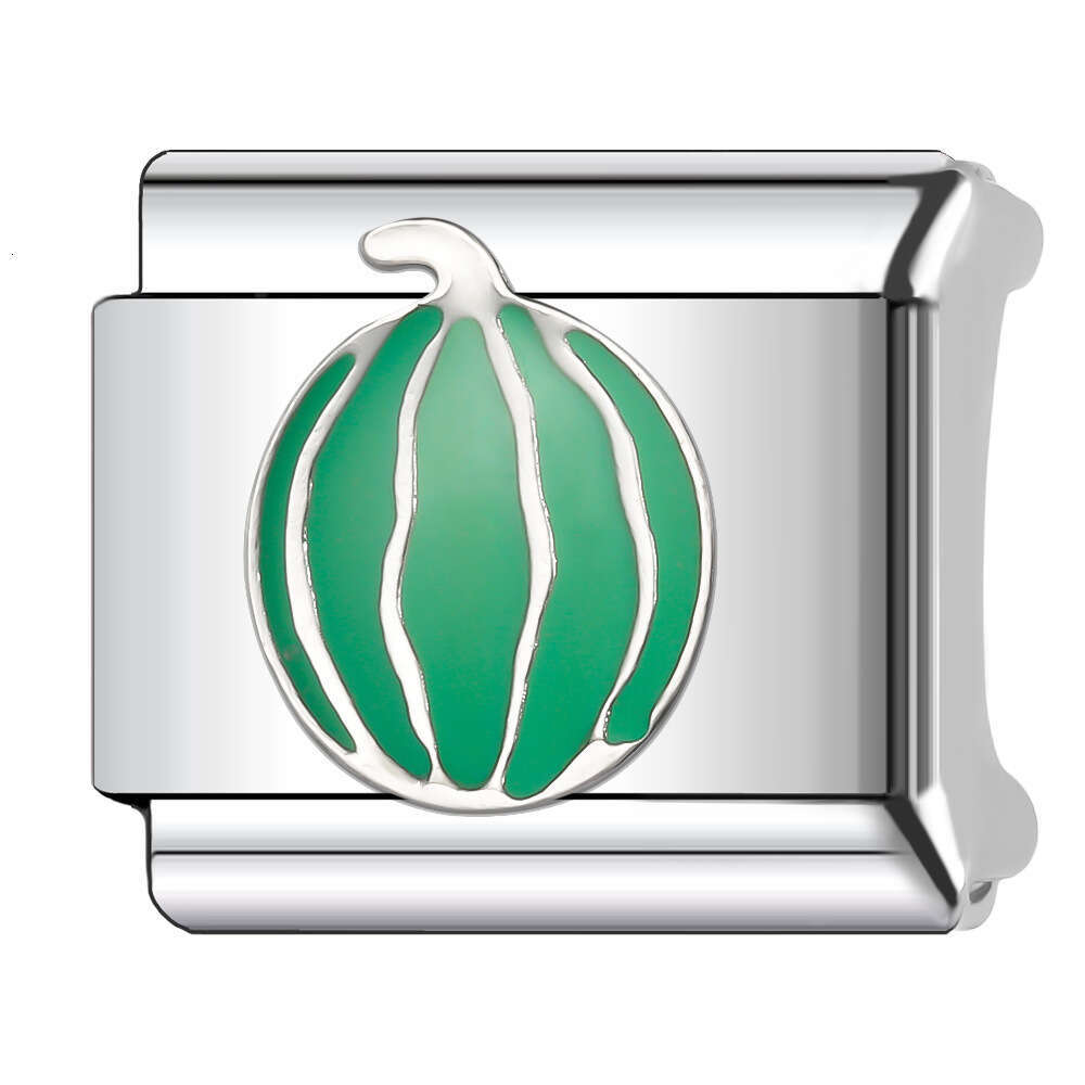 2024 New Women's Gift Grilled chicken burger Bead Italian Charms Links Beads Fit 9Mm Stainless Steel Bracelet DIY Making Jewelry