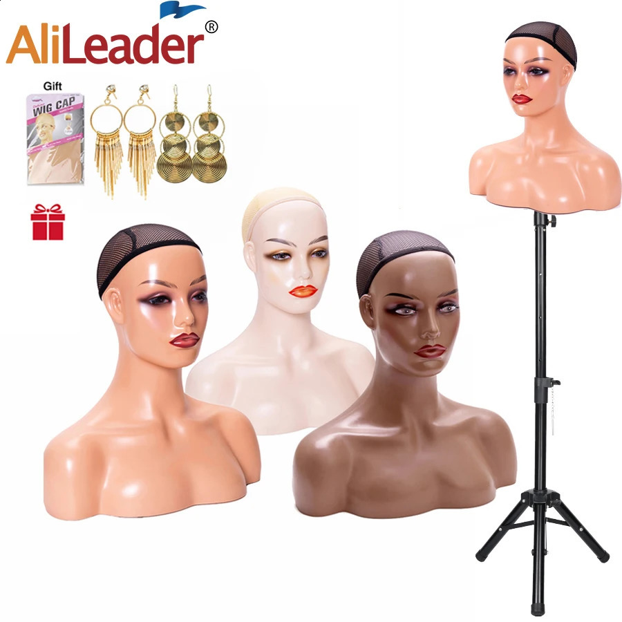 Mannequin Head Without Shoulders Female Head Model Manikin Mannequin Wig Scarf Glasses Hat Cap Display Wig Stand Head Doll Head 240907