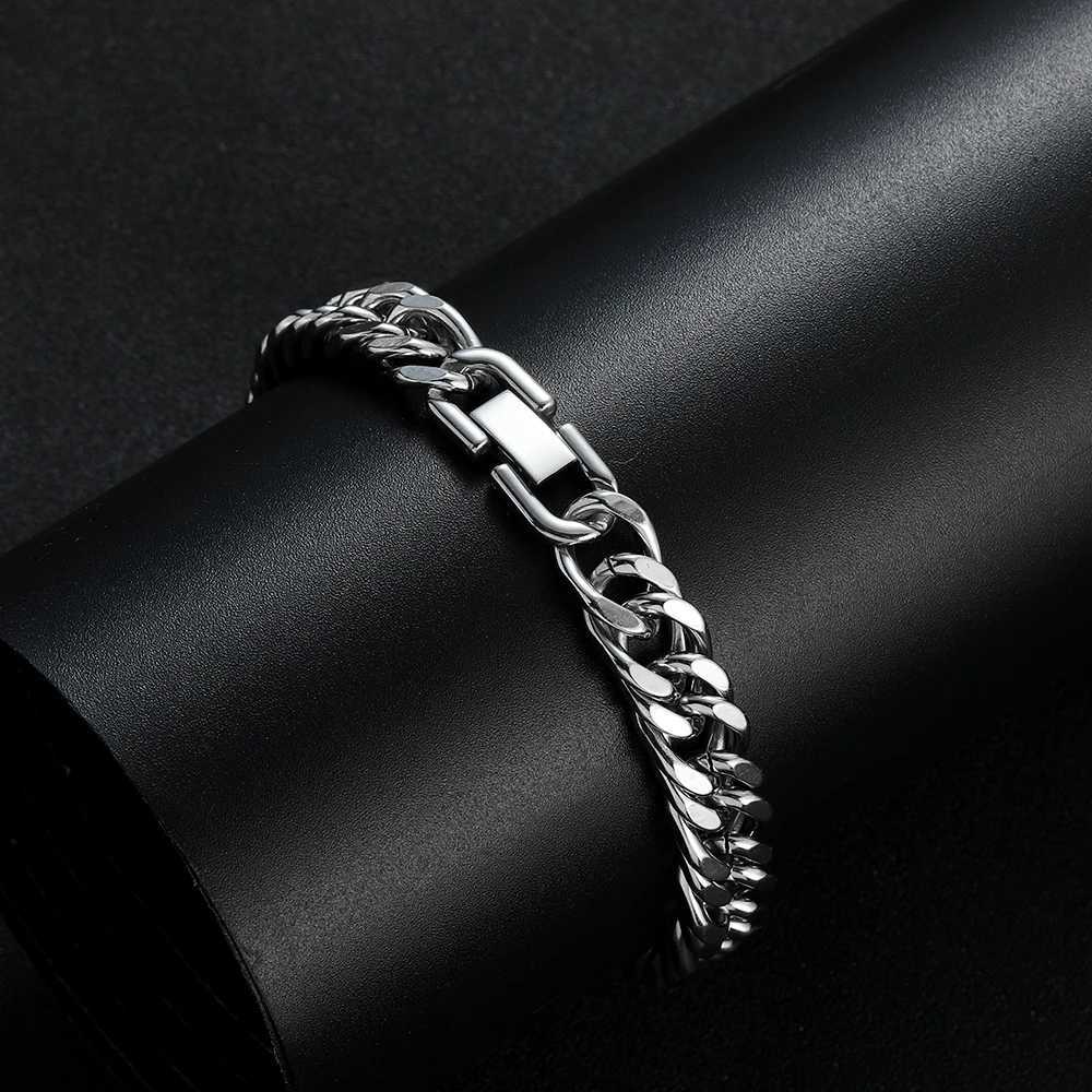 New Arrival Width 10MM 316L Stainless Steel Cuban Chain Bracelet For Men Fashion Hip Hop Party Accessories Boyfriend GiftsX240913