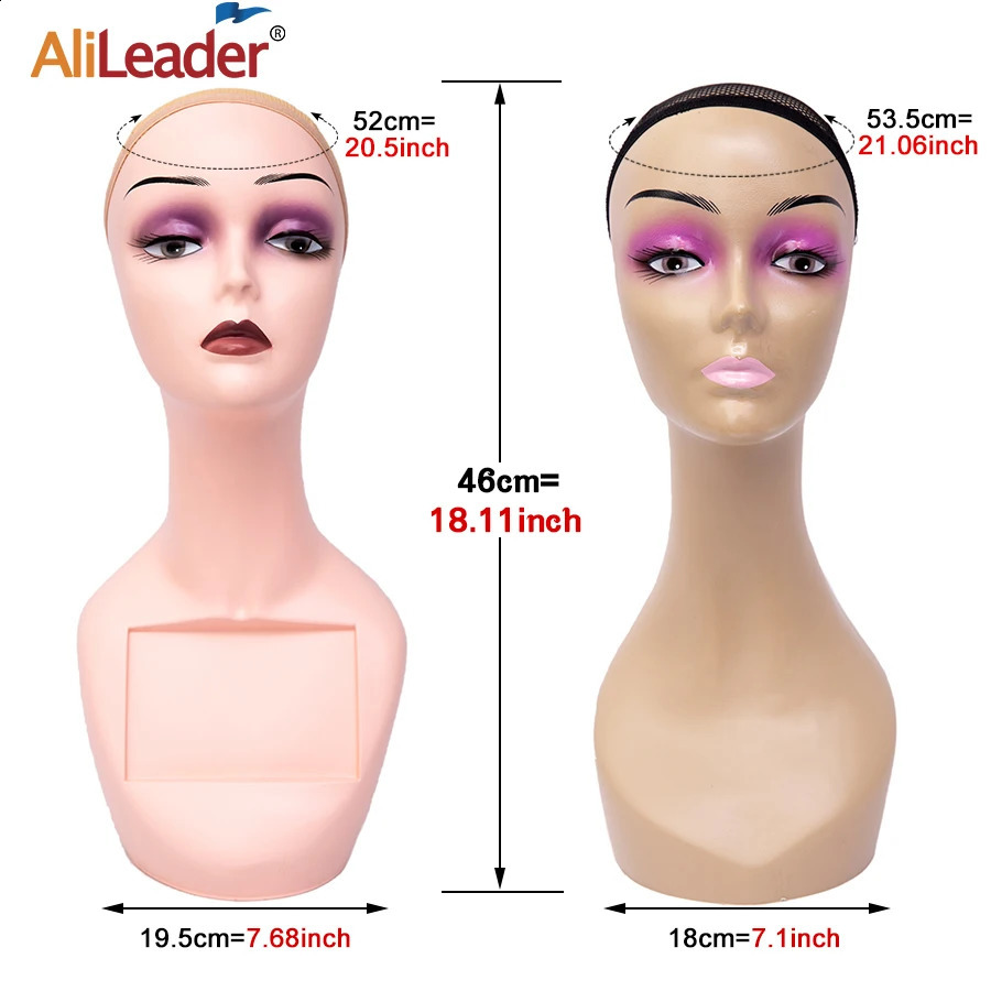 Mannequin Head Without Shoulders Female Head Model Manikin Mannequin Wig Scarf Glasses Hat Cap Display Wig Stand Head Doll Head 240907