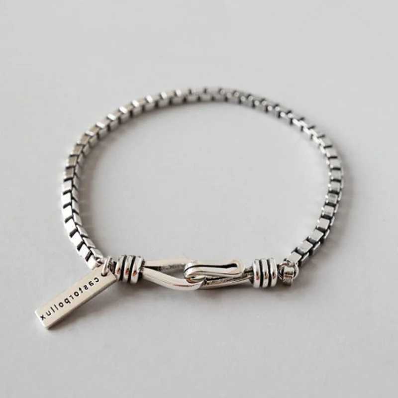 Simplicity Bracelets Men Women Acier Inoxydable Bijoux Charm Titanium Silvery Punk Friendship Hip Hop Style DelicateX240913