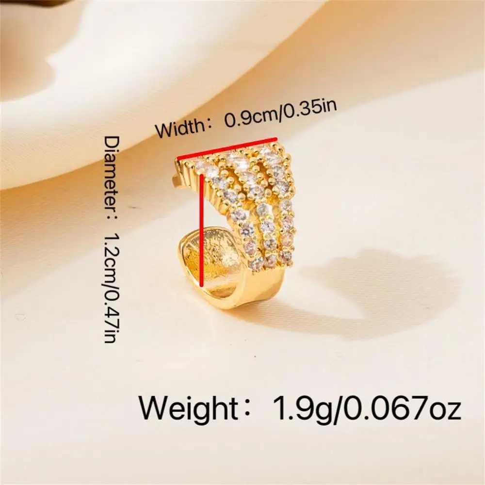 ZHONGVI Bohemian No Piercing Copper Inlaid Zircon Ear Cuff Wrap Stud Clip Earrings For Women Girl Trendy Earrings Jewelry BijouxX240913