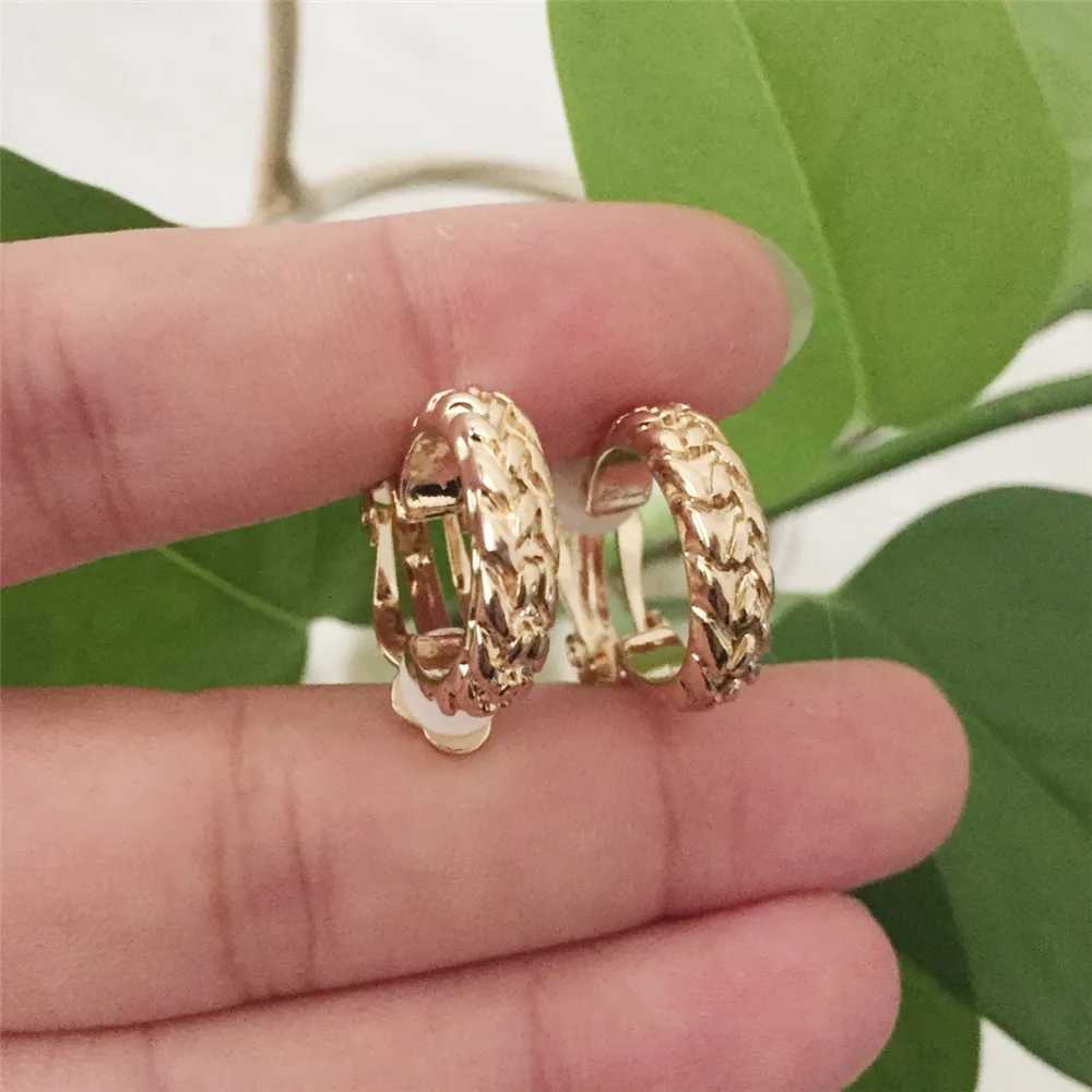 High Quality Clip on Earrings Without Piercing Textured Earrings for Women Fashion Earrings Party Gift Bijoux JewelryX240913
