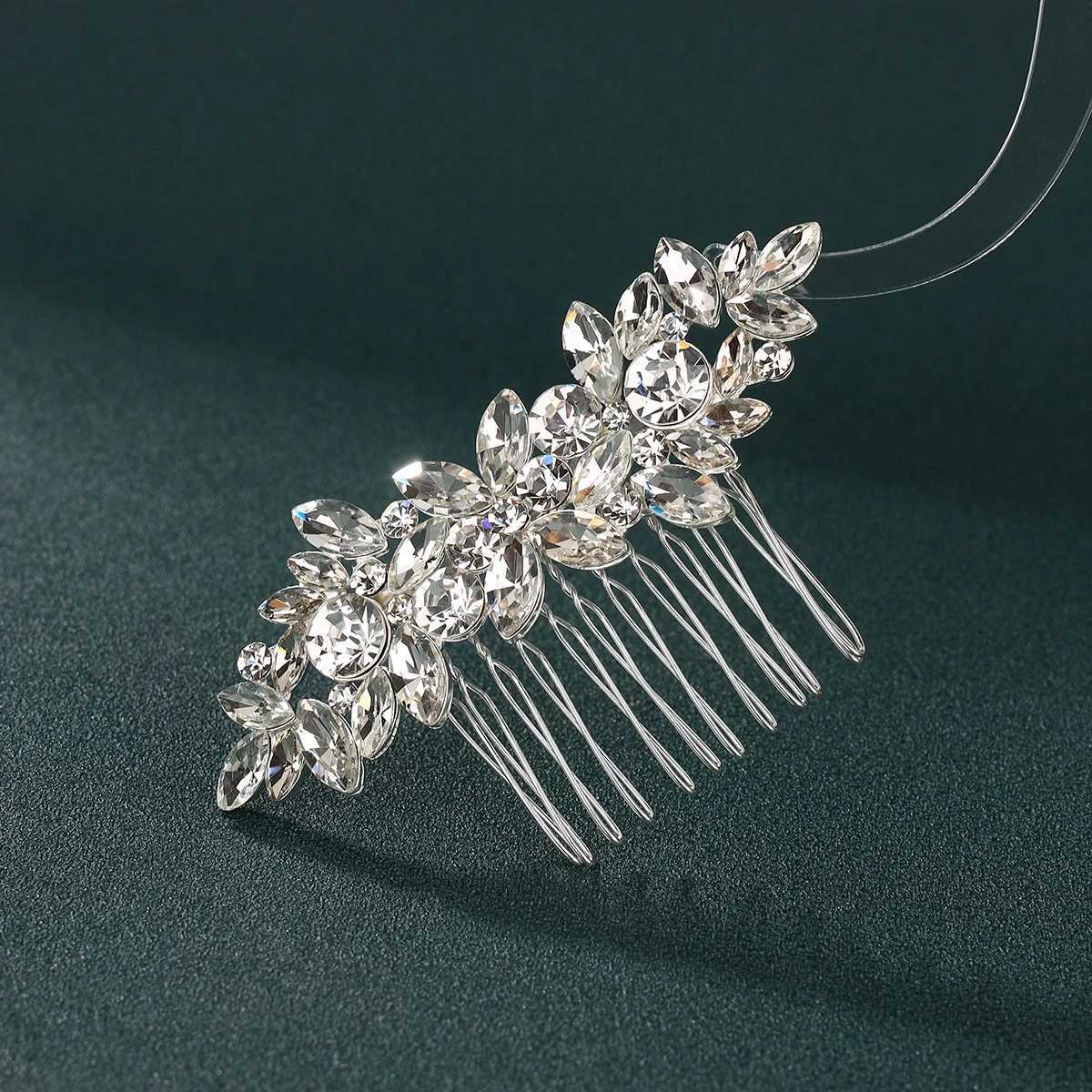 Elegant Rhinestone Bridal Hair Comb for Wedding Hair AccessoriesX240913