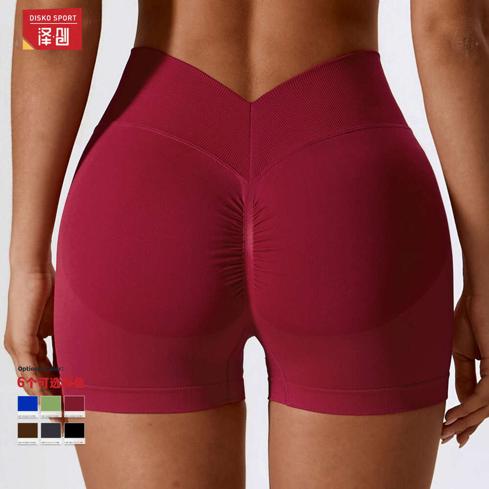 Zechuang Seamless High Waist Yoga with Tight Abdomen and Hip Lifting Fitness Pants for Outwear Running Sports Shorts 7137 Yoga Clothes Woman Workout C