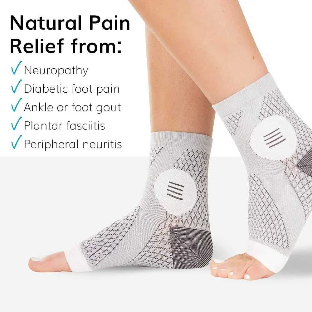1Pair Neuropathy Socks - Peripheral Neuritis Compression Diabetic Toeless Foot Sleeves for Nerve Damage Pain in Feet Ankle Gout Y240913