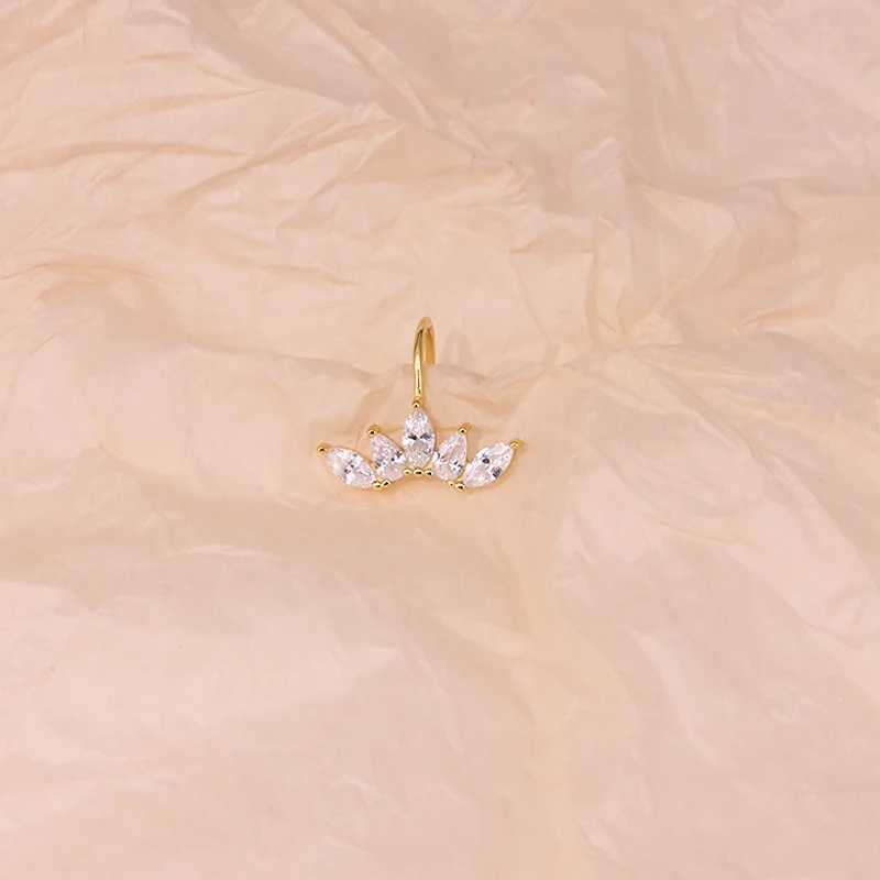 925 Sterling Silver Bling Zircon Clip On Earrings No Pierced Cartilage Earring for Women Earcuffs Clip Charming Jewelry Gift 1pcX240913