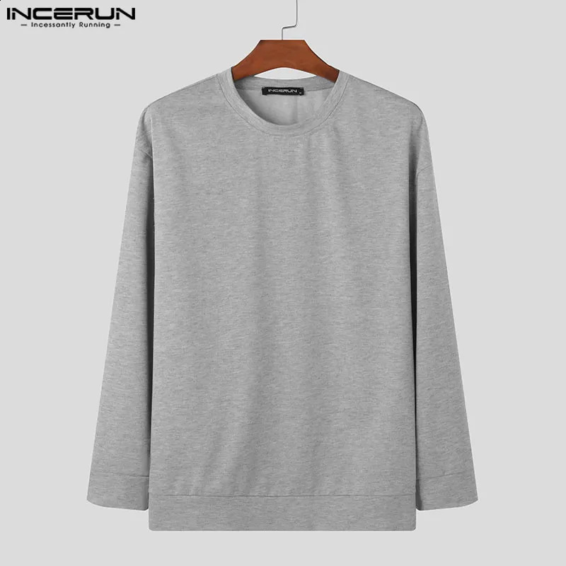 INCERUN Tops Korean style mens simple letter printed zipper casual streetwear Oneck long sleeved sportswear S5XL 240911