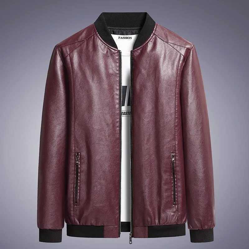 Mens Autumn Winter Leather Jackets Mens Korean Fashion Casual Slim Motorcycle PU Leather Coats Plus Size Bomber Jackets 7XL 8XLX240913