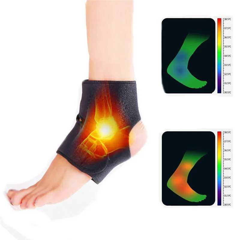 1 Pair Self-heating Ankle Support Protector Brace Wrap Adjustable Ankle Brace Guard Spontaneous Magnetic Therapy Health Care Y240913