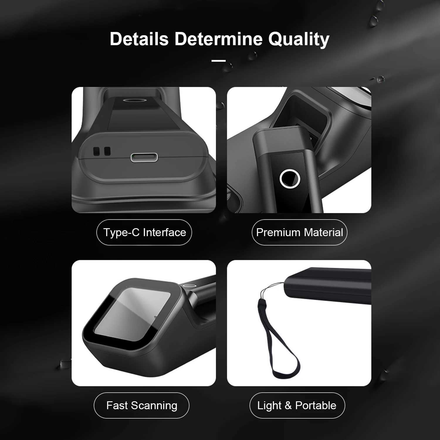 Other Electronics Aibecy 3-in-1 barcode scanner handheld 1D/2D/QR barcode reader supports BT 2.4G wireless USB wired connection J240913